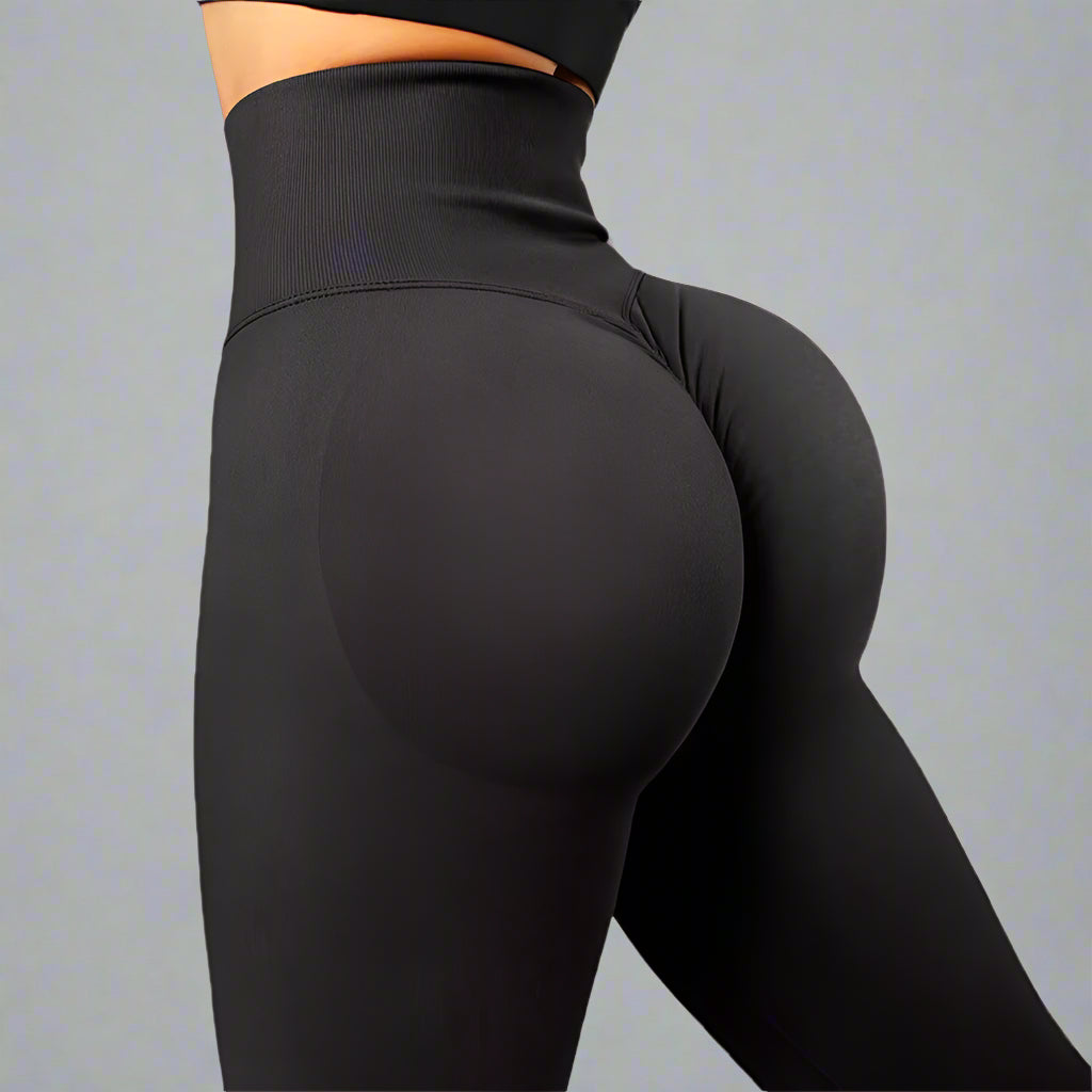 2023 Seamless Knitted Fitness GYM Pants Women'S High Waist and Hips Tight Peach Buttocks High Waist Nude Yoga Pants