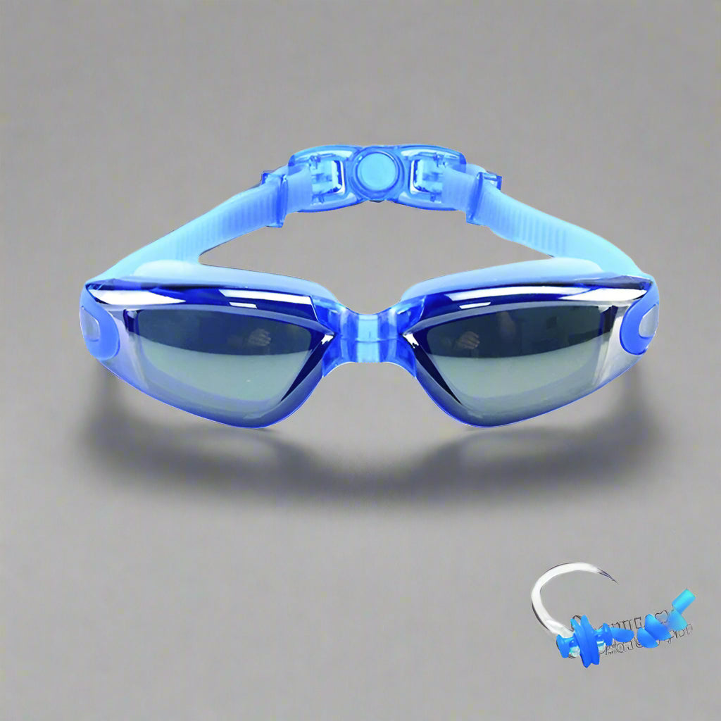 Swimming Goggles for Men & Women – Anti-Fog UV Protection, Waterproof, Adjustable Silicone Swim Goggles for Adults & Kids