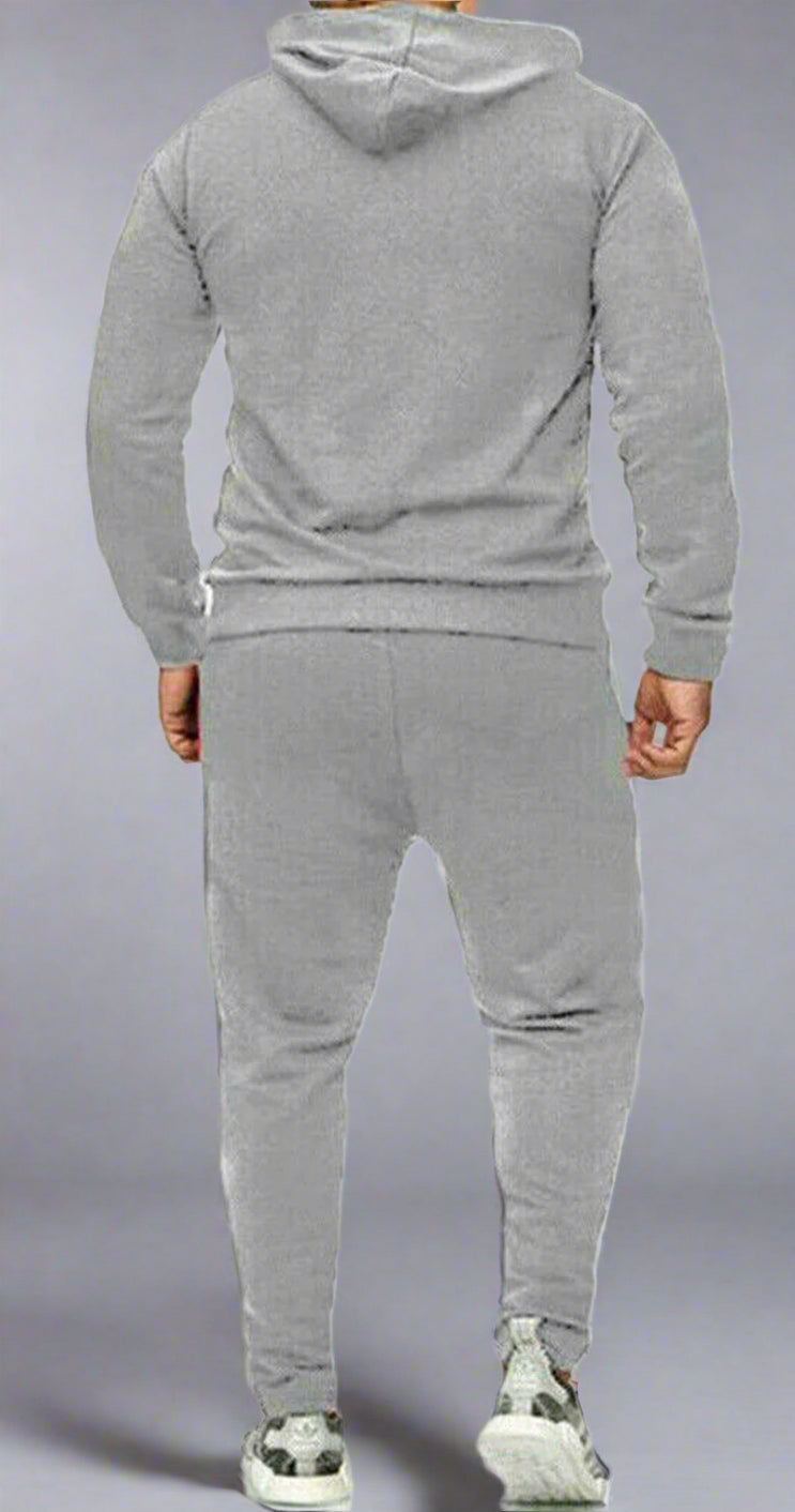 New Mens Pullover Tracksuit Hoodie Jogging Bottoms Set Stretch Sweater Jogger