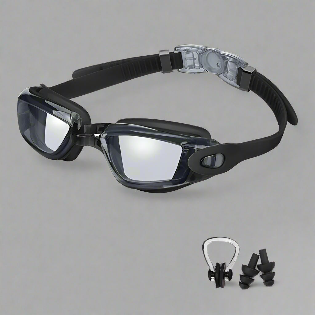 Swimming Goggles for Men & Women – Anti-Fog UV Protection, Waterproof, Adjustable Silicone Swim Goggles for Adults & Kids