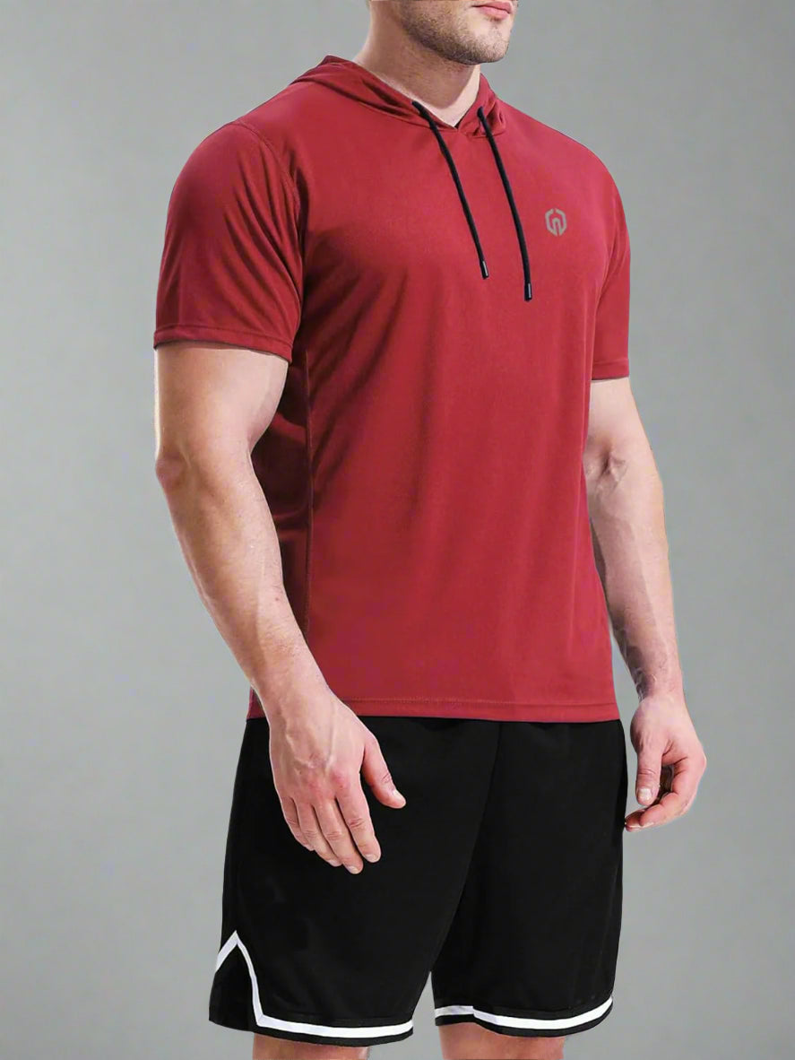 Dry Fit Workout Athletic Muscle Tank Top Running Shirts with Hoods