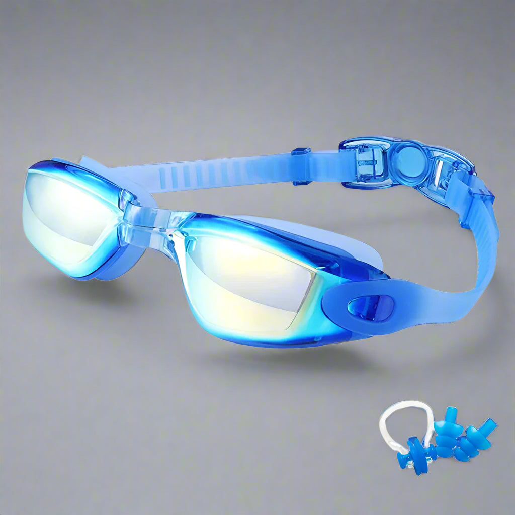 Swimming Goggles for Men & Women – Anti-Fog UV Protection, Waterproof, Adjustable Silicone Swim Goggles for Adults & Kids